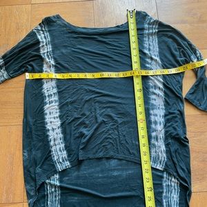 Michael Stars Tie-Dye Gray Hi-Low Shirt - One Size